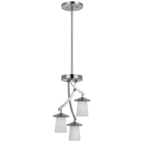 Trans Globe Lighting 10788 Three Light Energy Saving LED Pendant in Brushed Nickel Finish