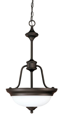 Nuvo Lighting 60-1789 Glenwood Collection Two Light Hanging Pendant Chandelier in Sudbury Bronze Finish - Quality Discount Lighting