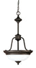 Nuvo Lighting 60-1789 Glenwood Collection Two Light Hanging Pendant Chandelier in Sudbury Bronze Finish - Quality Discount Lighting