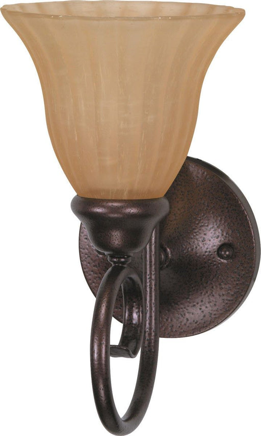 Nuvo Lighting 60-2411 Moulan Collection One Light Energy Saving Fluorescent Wall Sconce in Copper Bronze Finish