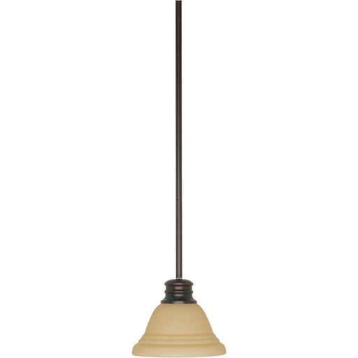 Nuvo Lighting 60-3132 Empire Collection One Light Energy Star Efficient GU24 Hanging Mini Pendant in Mahogany Bronze Finish