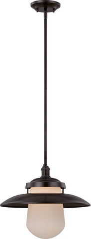 Nuvo Lighting 60-5522 Bayport Collection One Light Pendant in Aged Bronze Finish
