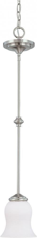 Nuvo Lighting 60-1811 Glenwood Collection One Light Hanging Mini Pendant in Brushed Nickel Finish