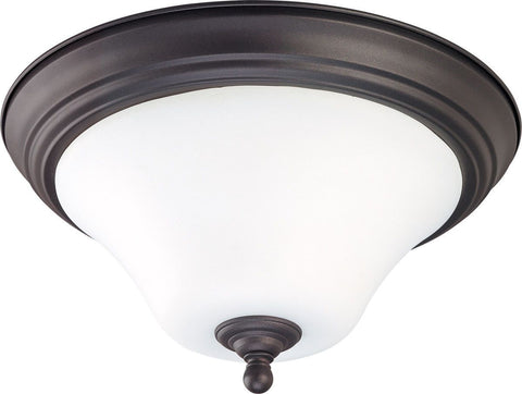 Nuvo Lighting 60-41925 Dupont Collection Two Light Energy Star Efficient LED GU24 Flush Ceiling Mount in Dark Chocolate Finish