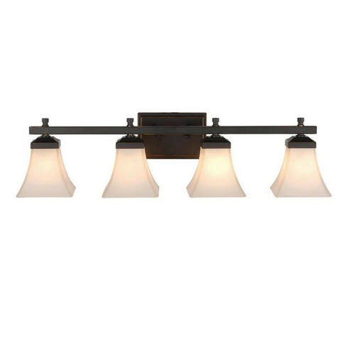 Trans Globe Lighting 20414 ROB Four Light Bath Wall in Rubbed Oil Bronze Finish