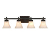 Trans Globe Lighting 20414 ROB Four Light Bath Wall in Rubbed Oil Bronze Finish