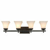 Trans Globe Lighting 20414 ROB Four Light Bath Wall in Rubbed Oil Bronze Finish