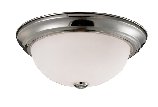 Z-Lite Lighting 2109F3 Athena Collection Three Light Ceiling Flush Mount in Brushed Nickel Finish