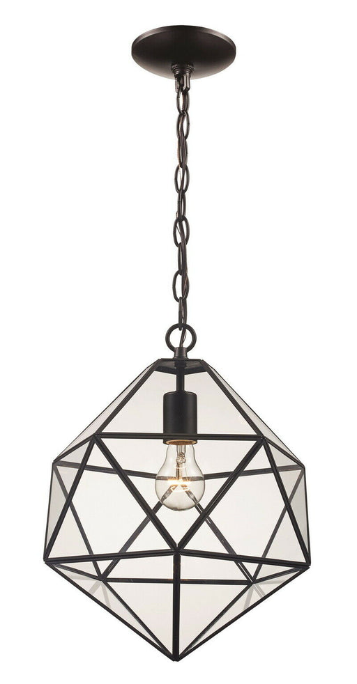 Trans Globe Lighting PND-2114 One Light Diamond Pendant Chandelier in Brown Finish