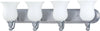 Nuvo Lighting 60-2571 Glenwood Collection Four Light Energy Star Rated GU24 Fluorescent Bath Vanity Wall Mount in Brushed Nickel Finish