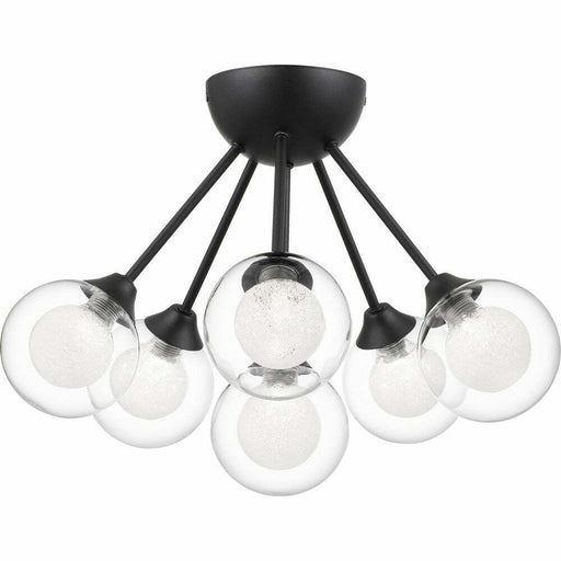 Quoizel Lighting ASH27684J1 Cades Collection Six Light Semi Flush Ceiling Light in Earth Black Finish