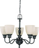 Nuvo Lighting 60-2776 Bella Collection Five Light Hanging Chandelier in Aged Bronze Finish