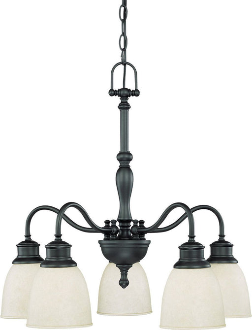 Nuvo Lighting 60-2778 Bella Collection Five Light Hanging Chandelier in Aged Bronze Finish