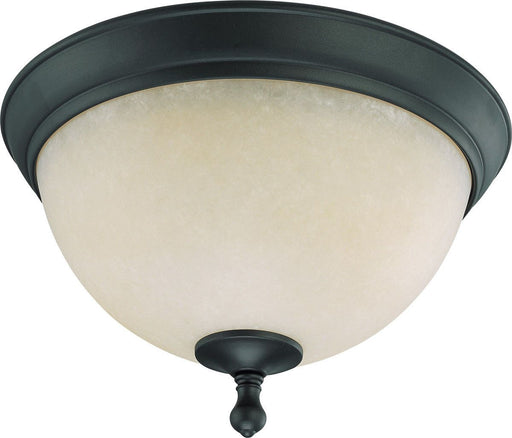 Nuvo Lighting 60-2792 Bella Collection Two Light Flush Ceiling in Aged Bronze Finish