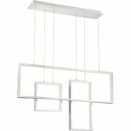 Quoizel Lighting ASH29637C Integrated LED Hanging Linear Pendant Chandelier in Brushed Aluminum Finish