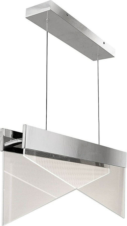 Quoizel Lighting PCIM130C Impulse Collection Integrated LED Hanging Linear Pendant Chandelier in Aluminum Finish