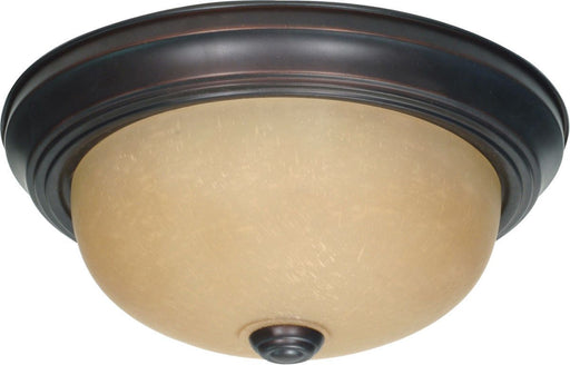 Nuvo Lighting 60-3105 Signature Collection Two Light Energy Star Efficient GU24 Flush Ceiling Mount in Mahogany Bronze Finish