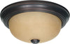 Nuvo Lighting 60-3105 Signature Collection Two Light Energy Star Efficient GU24 Flush Ceiling Mount in Mahogany Bronze Finish