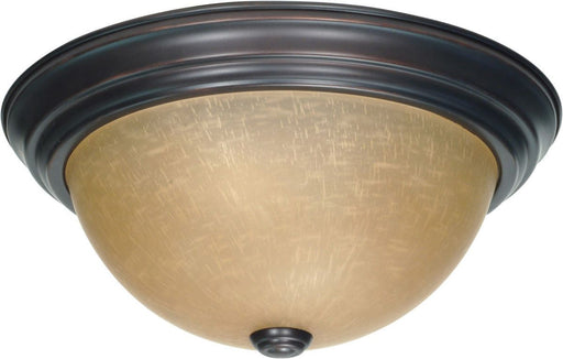 Nuvo Lighting 60-3106 Signature Collection Two Light Energy Star Efficient GU24 Flush Ceiling Mount in Mahogany Bronze Finish