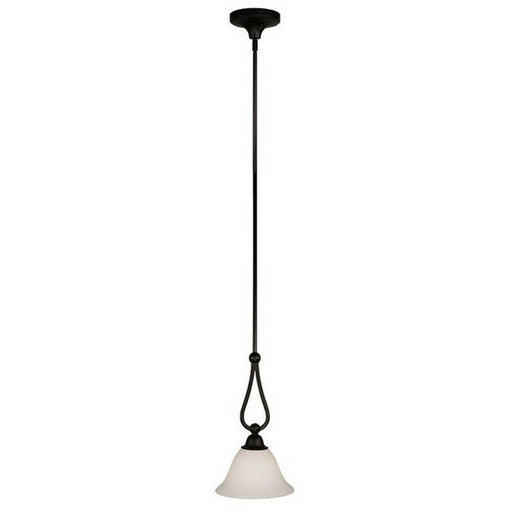 Z-Lite Lighting 318-MP Carlisle Collection One Light Mini Pendant in Dark Bronze Finish