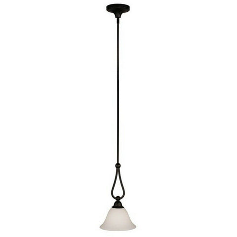 Z-Lite Lighting 318-MP Carlisle Collection One Light Mini Pendant in Dark Bronze Finish