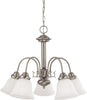 Nuvo Lighting 60-3290 Ballerina Collection Five Light Energy Star Efficient GU24 Hanging Chandelier in Brushed Nickel Finish