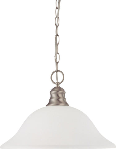 Nuvo Lighting 60-3308 Signature Collection One Light Energy Star Efficient GU24 Hanging Pendant Chandelier in Brushed Nickel Finish