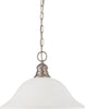 Nuvo Lighting 60-3308 Signature Collection One Light Energy Star Efficient GU24 Hanging Pendant Chandelier in Brushed Nickel Finish