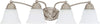 Nuvo Lighting 60-3321 Empire Collection Four Light Energy Star Efficient GU24 Bath Vanity Wall Mount in Brushed Nickel Finish
