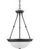 Nuvo Lighting 60-3342 Signature Collection Three Light Energy Star Efficient GU24 Hanging Pendant Chandelier in Mahogany Bronze Finish