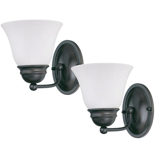 Nuvo Lighting 60-43355LED Two Pack Empire Collection One Light Energy Star Efficient GU24 Wall Sconce in Mahogany Bronze Finish