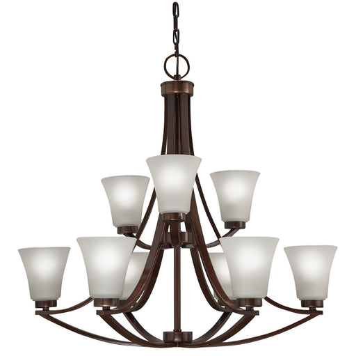 Aztec by Kichler Lighting 34423 Nine Light Energy Star Efficient Chandelier in Oil Rubbed Bronze Finish