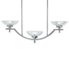 Aztec by Kichler Lighting 34544 Three Light Contemporary Hanging Linear Pendant Chandelier in Polished Chrome Finish