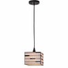 Aztec 34583 by Kichler Lighting Tiffany Style Box Shade One Light Hanging Mini Pendant in Black Finish