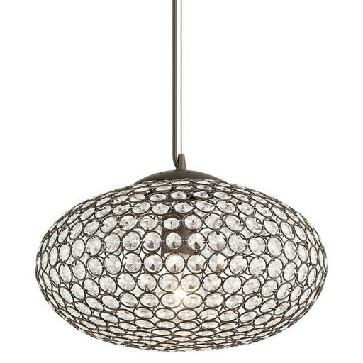 Kichler Lighting 34795 Krystal Ice Collection Oval One Light Hanging Pendant in Olde Bronze Finish