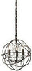 Kichler Lighting 34800 Coffee Copper Highlights Collection Three Hanging ORB with Crystal Pendant in Olde Bronze Finish
