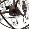 Kichler Lighting 34800 Coffee Copper Highlights Collection Three Hanging ORB with Crystal Pendant in Olde Bronze Finish