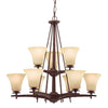 Aztec 34960 by Kichler Lighting Ashton Collection Nine Light Hanging Chandelier in Canyon Slate Finish