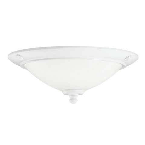 Kichler Lighting 380107 WH Two Light Energy Saving Fluorescent Ceiling Fan Light Kit in White Finish