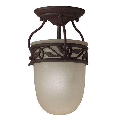 Aztec 38097 by Kichler Lighting One Light Semi Flush Ceiling Mount in Tannery Bronze Finish