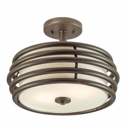 Kichler Lighting 38192 Two Light Semi Flush Ceiling Fixture in Olde Bronze Finish