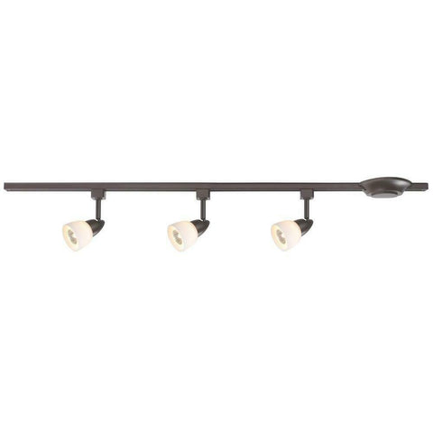 CE 38638 Three Light Linear Line Voltage Track Kit in Antique Bronze Finish
