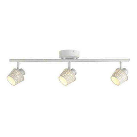 CE 38682 Three Light LED Directional Linear Semi Flush Ceiling Fixture in White Finish