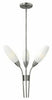 Hinkley Lighting Fredrick Ramond FR40103 BNI Calista Collection Three Light Hanging Pendant Chandelier in Brushed Nickel Finish