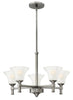 Hinkley Lighting 4045 BN Abbie Collection Five Light Hanging Chandelier in Brushed Nickel Finish