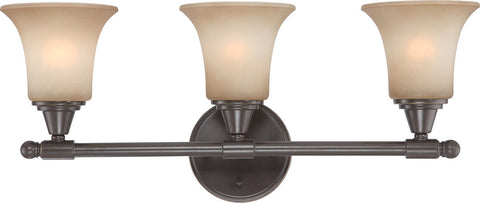 Nuvo Lighting 60-4163 Surrey Collection Three Light Bath Vanity Wall Mount in Vintage Bronze Finish