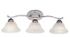 Trans Globe Lighting PL42827 BN-LED Three Light Bath Wall in Brushed Nickel Finish