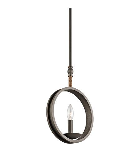 Kichler Lighting 43425 OZ Kearn Collection One Light Hanging Mini Pendant in Olde Bronze Finish