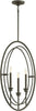 Kichler Lighting 43731 OZ Imogen Collection Three Light Hanging Pendant Chandelier in Olde Bronze Finish