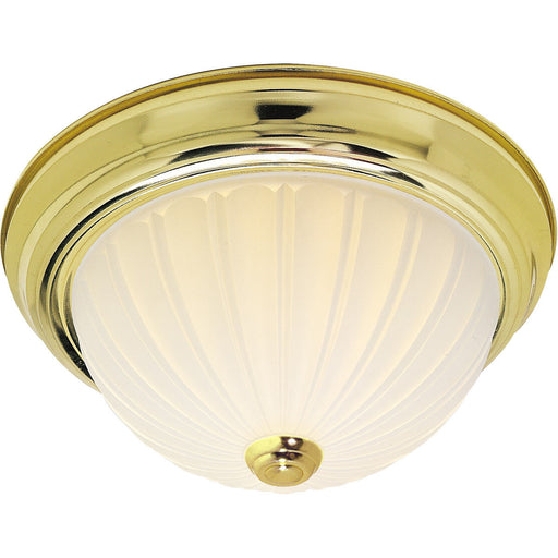 Nuvo Lighting 60-440 Signature Collection Two Light Energy Star Efficient GU24 Flush Ceiling Mount in Polished Brass Finish